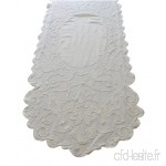 Coquecigrues - Chemin de table Musette ivoire 60x180 cm - B01CE42WO6